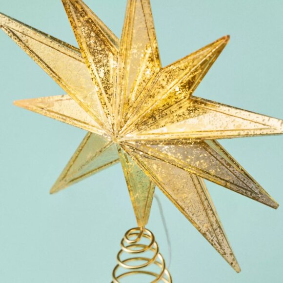 Bright Star Light-Up Tree Topper - Gold - Picture 3 of 4